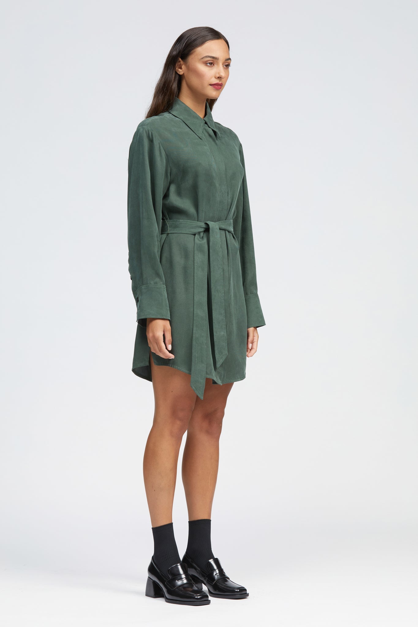 Causeway Dress Dark Green