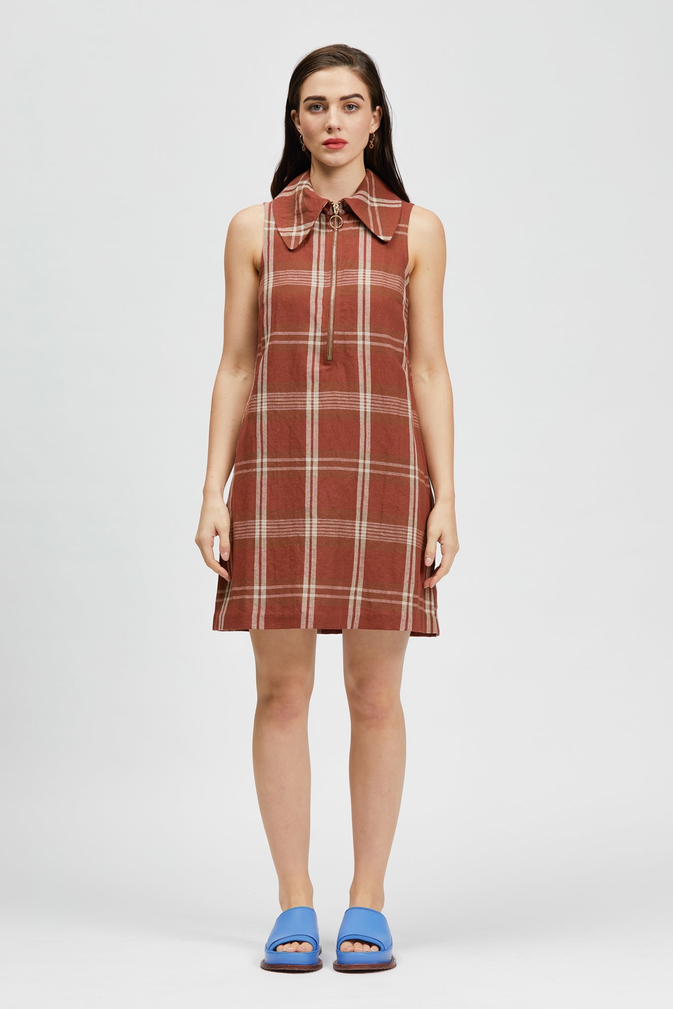 Alcusas Dress Brown Check