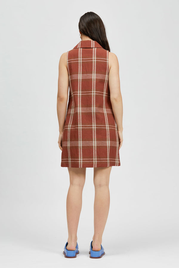 Alcusas Dress Brown Check