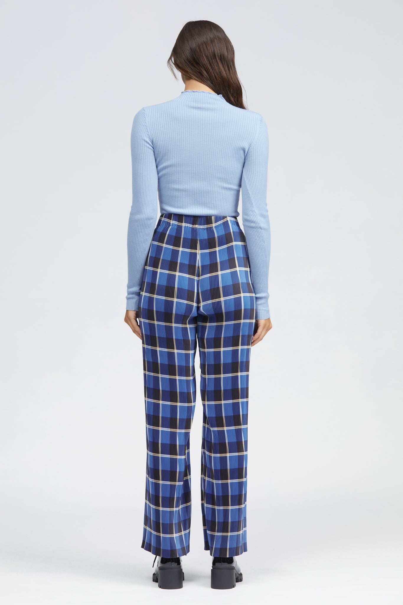 Baile Pant Navy/Blue Check