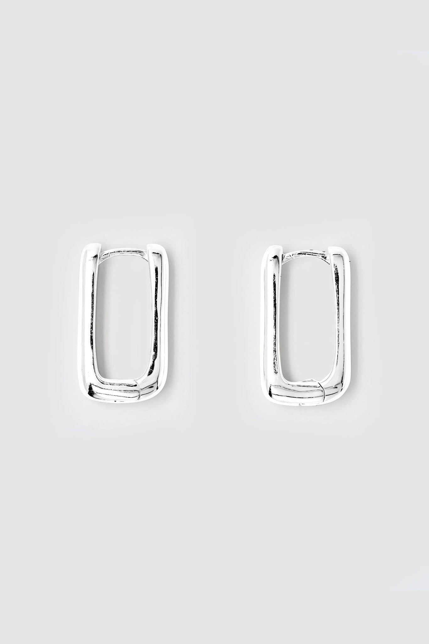 Brie Leon Bloq Earrings Silver