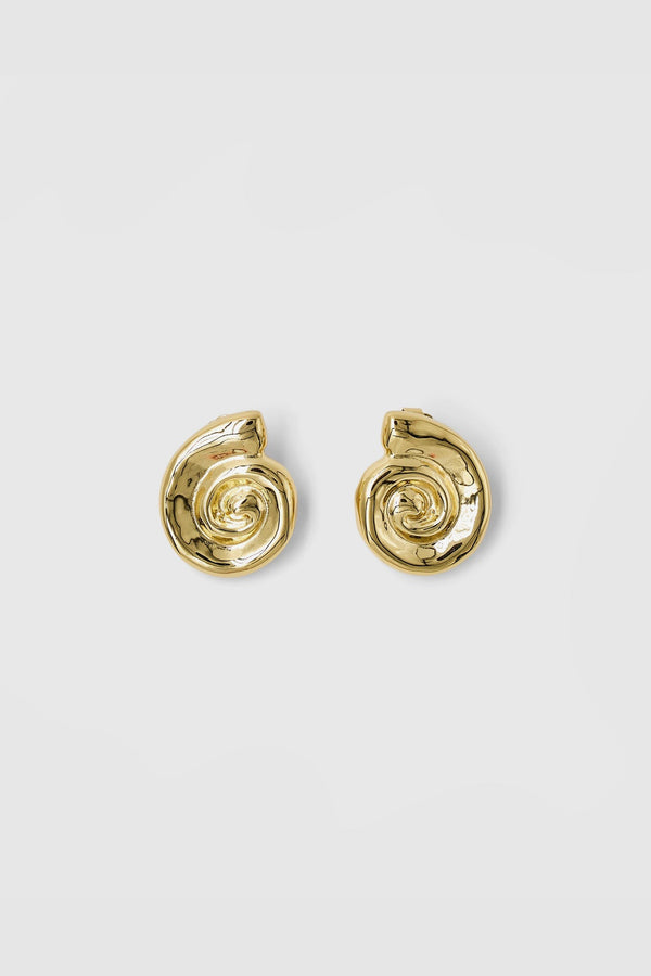 Brie Leon Spiral Earrings Gold