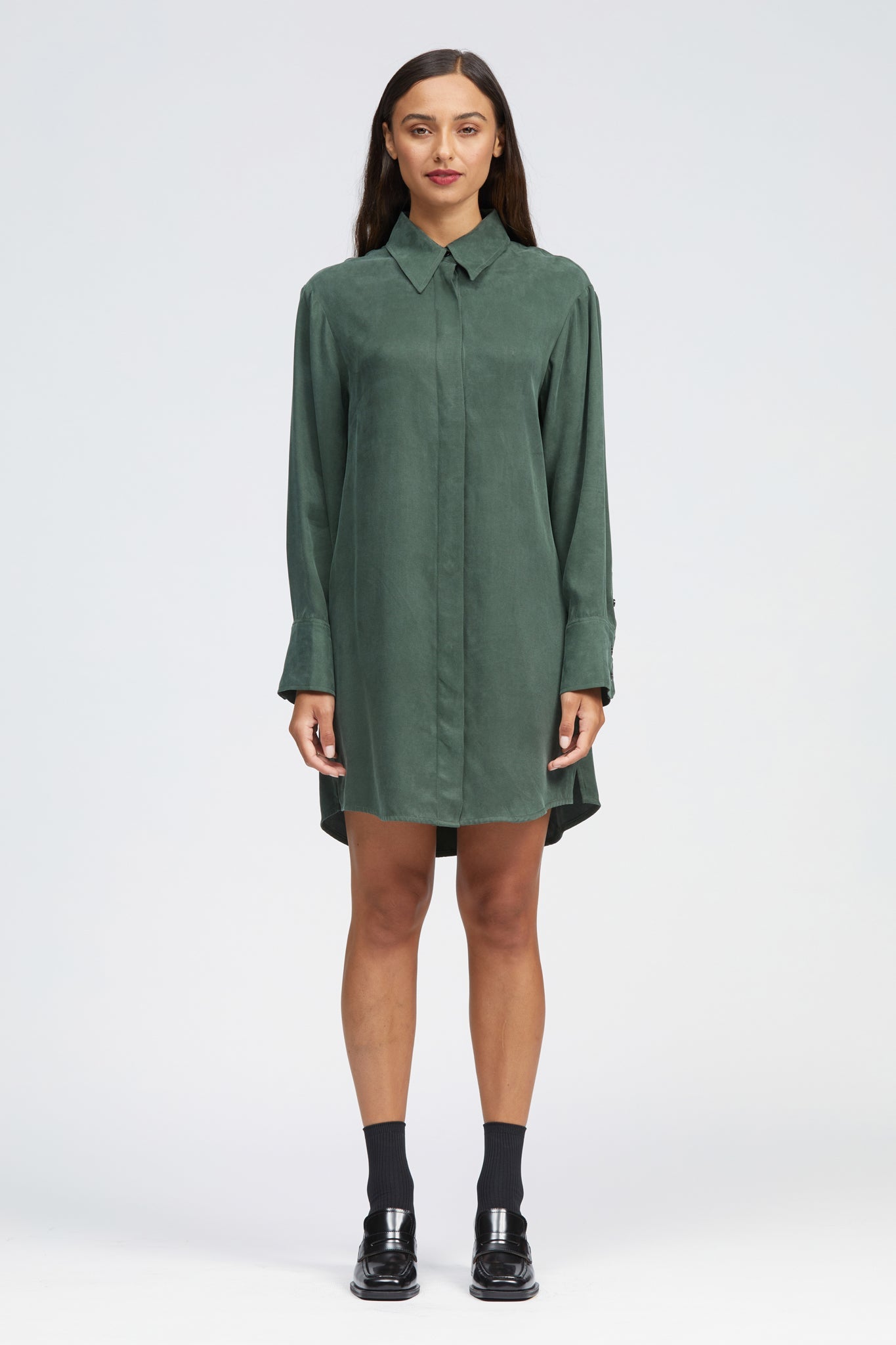 Causeway Dress Dark Green