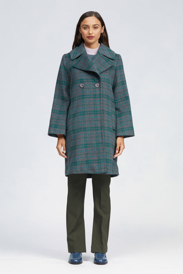 Fuar Coat Charcoal/Green Check