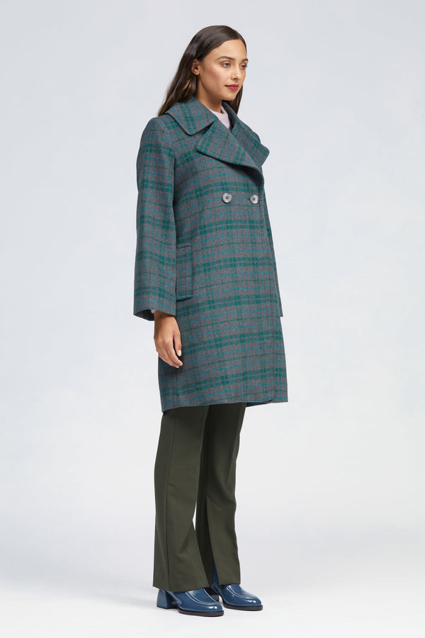 Fuar Coat Charcoal/Green Check