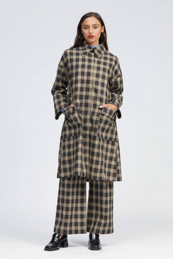 Musgrave Coat Brown/Mint Check