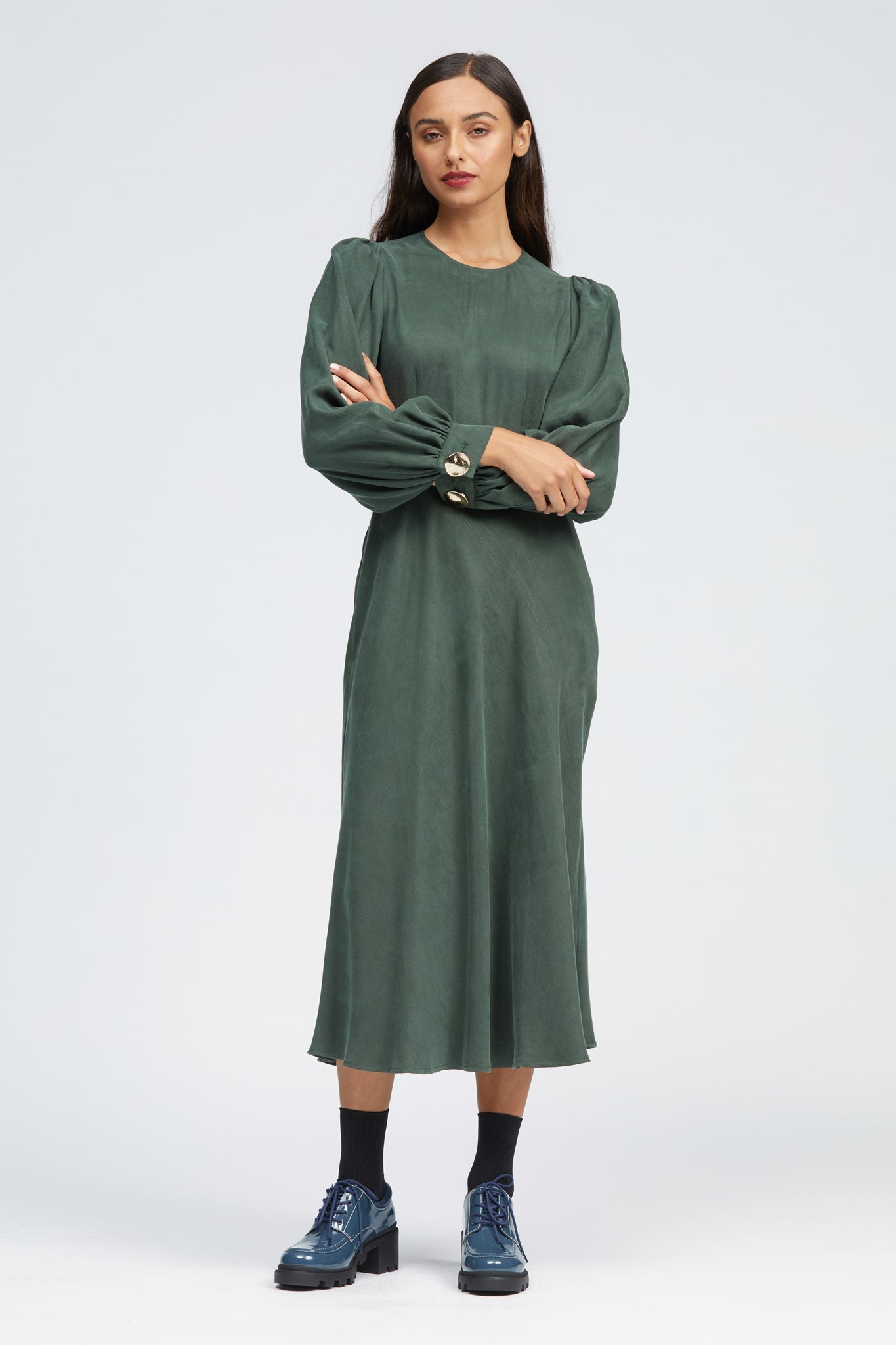 Peregrine Dress Dark Green