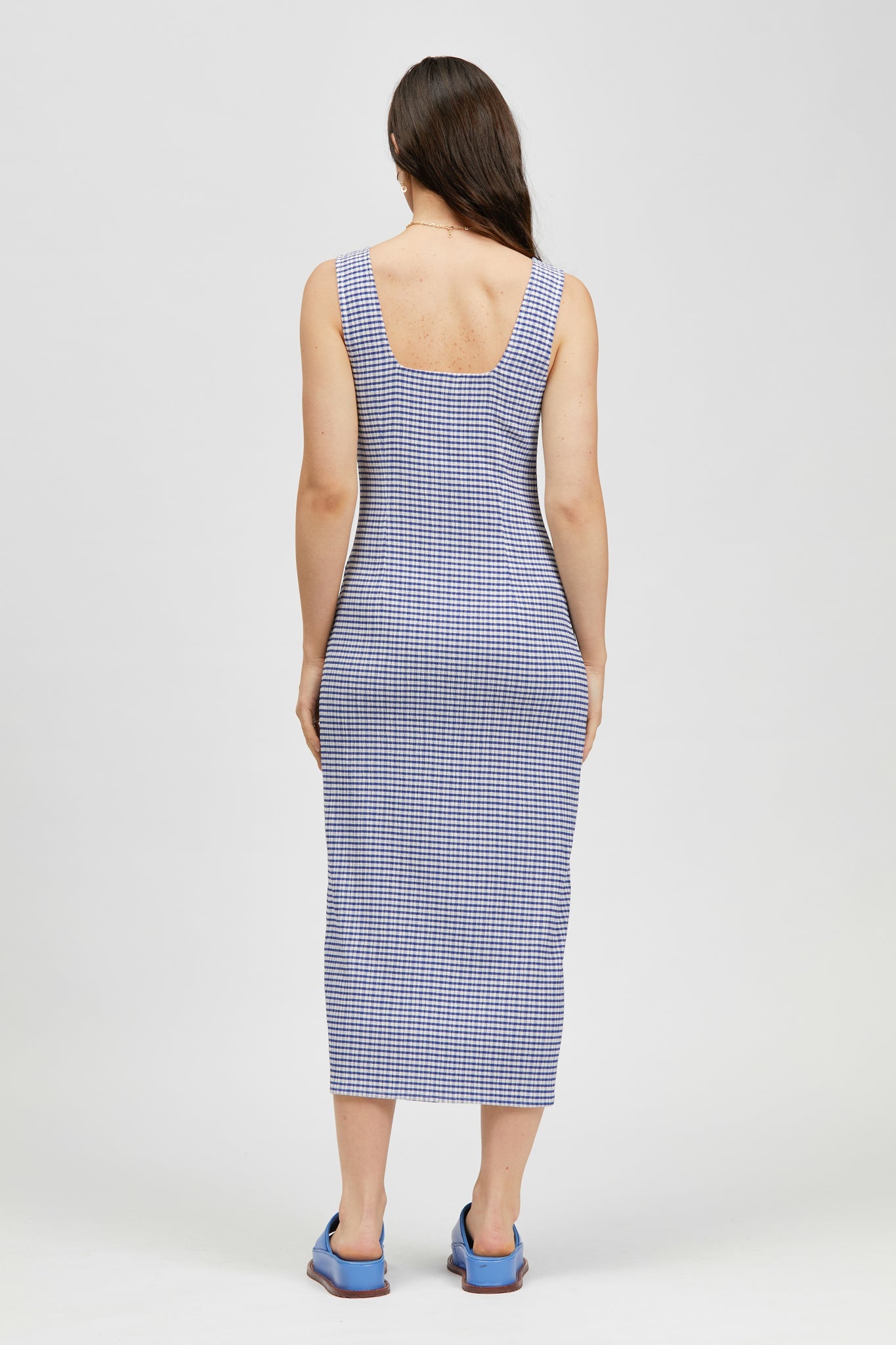 Sim Dress Blue/White Check