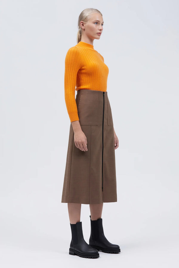 Branno Midi Skirt Brown