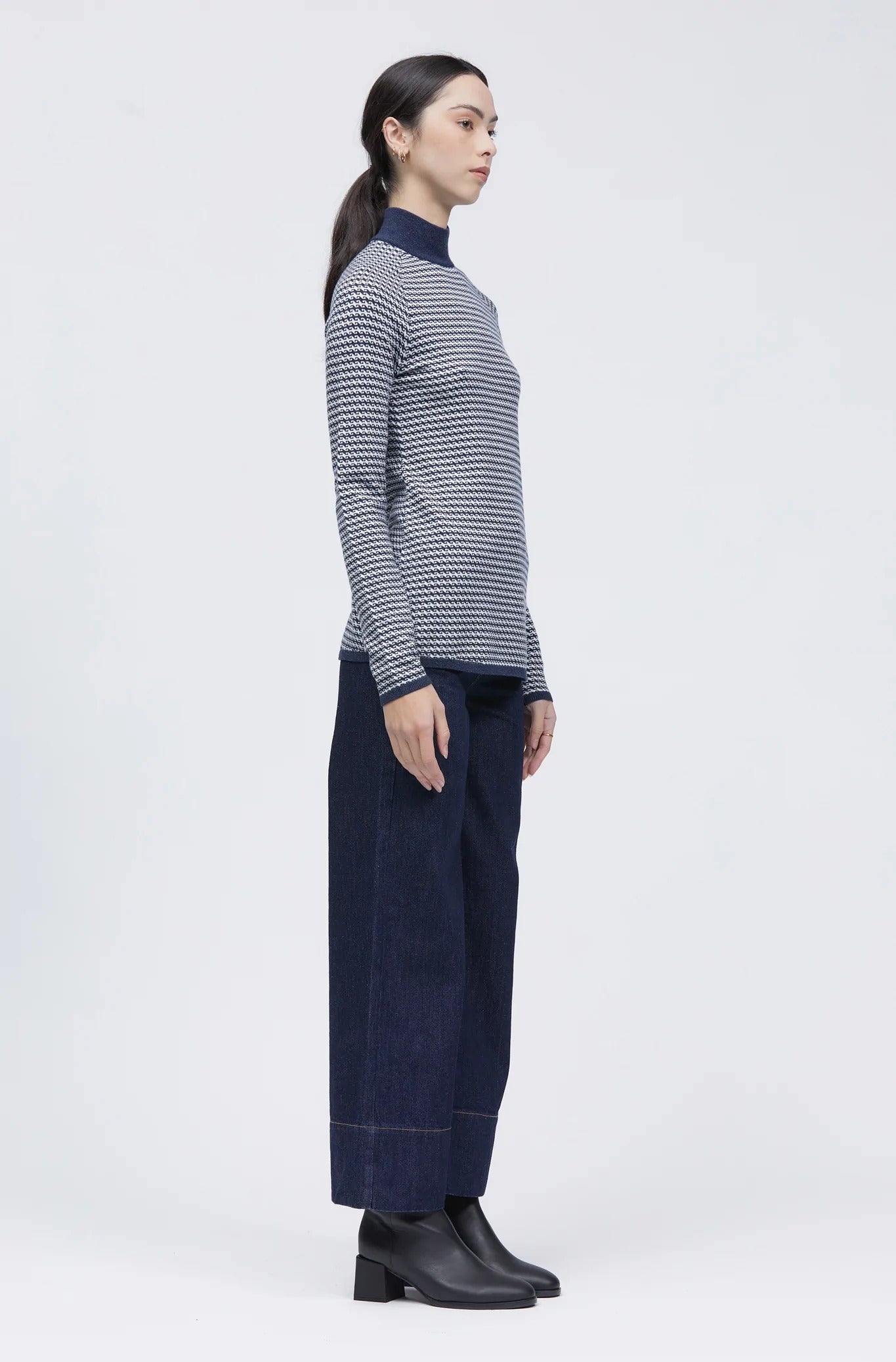 Lagom Top Navy/white