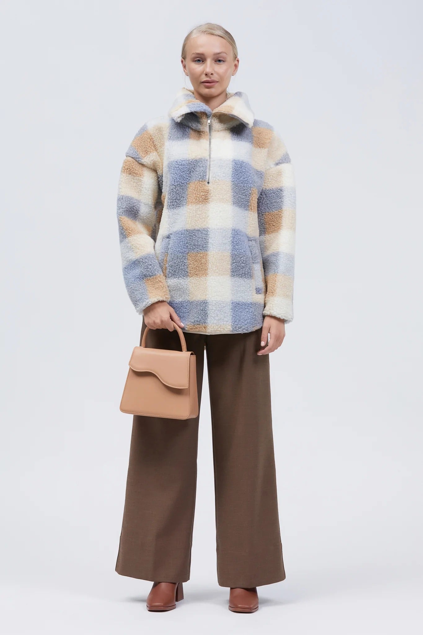 Natt Oversize Jumper Blue/White Check