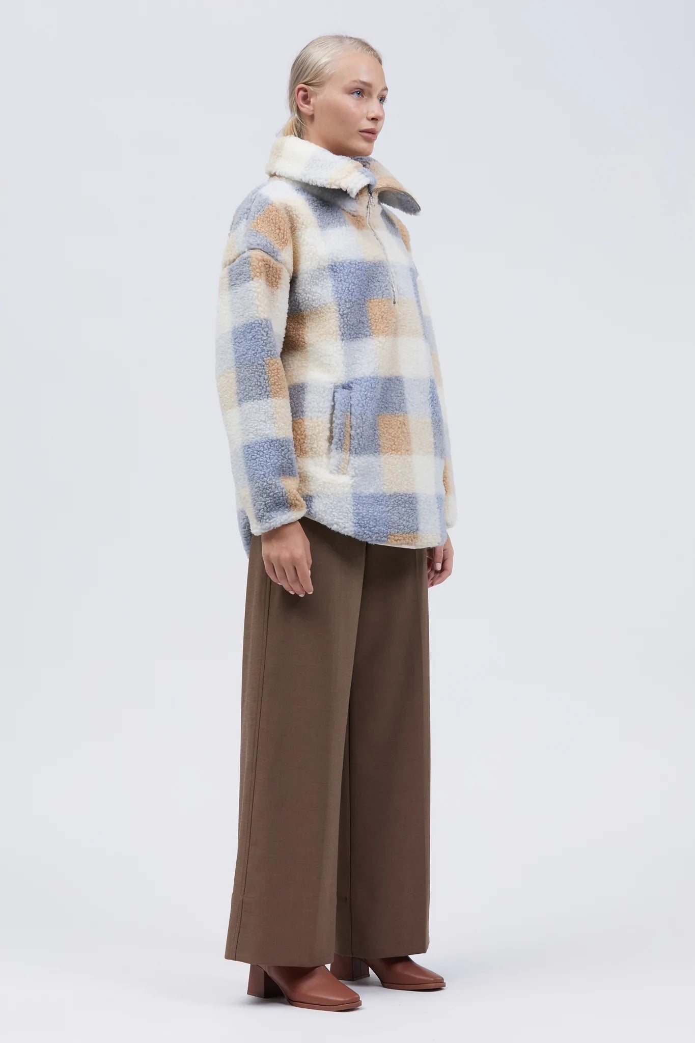 Natt Oversize Jumper Blue/White Check