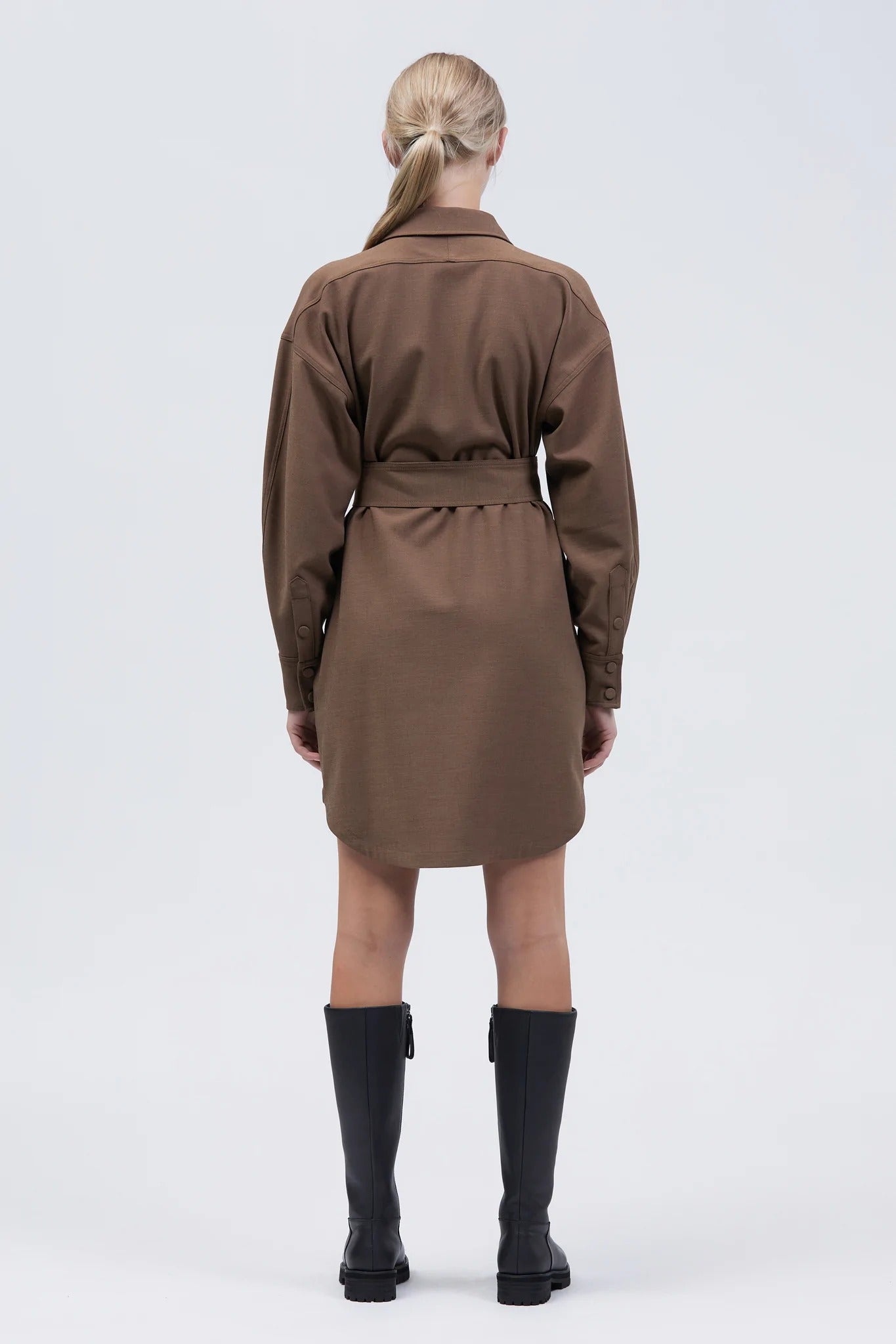 Nya Shirt Dress Brown